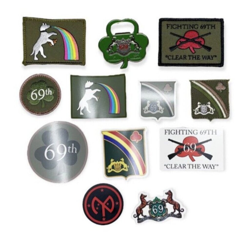 NEW Fighting 69th Irish Brigade Patches Stickers 165th Infantry USARNG New York